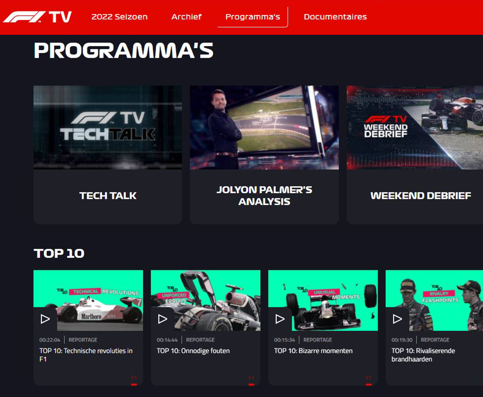 F1 TV Top 3