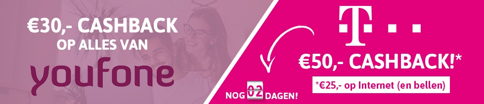 T-Mobile & Youfone banner, T-Mobile 2 dagen