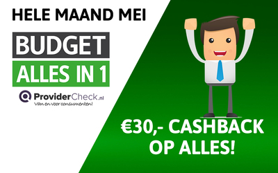 Hele maand mei Cashback bij Budget Alles-in-1