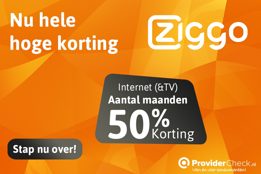 Ziggo actie; 50% korting!