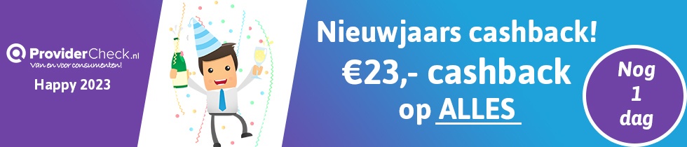 Nieuwjaars cashback 2023 1 dag