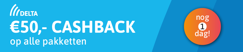 DELTA cashback actie - mei - nog 1 dag