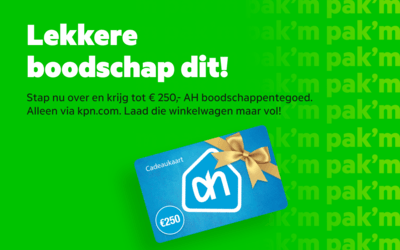 KPN actie tot 250 euro AH tegoed