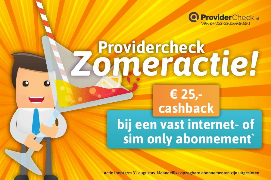 ProviderCheck Zomeractie: krijg nu €25 cashback