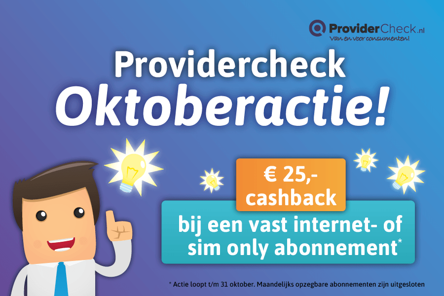 Oktoberactie: Krijg nu €25 cashback